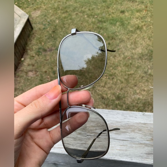 Vintage Retro LUXOTICCA 1041 Silver Pilot Metal Sunglasses Eyeglasses Frames - Picture 9 of 16